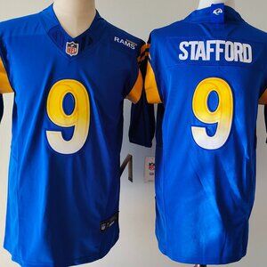 Mens Youth Matthew Stafford Royal Stitched Jersey